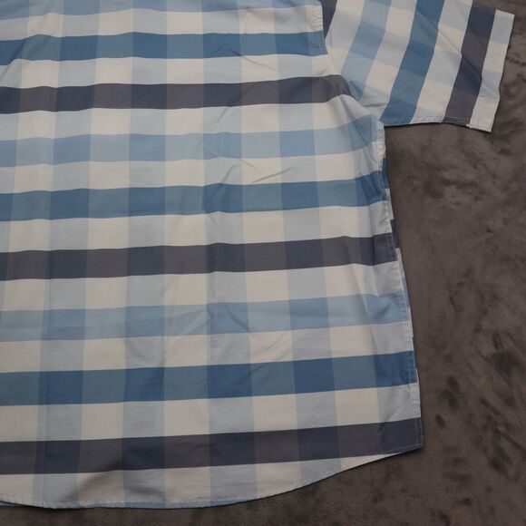 Wrangler Shirt Mens XL Extra Blue White Hike Camp Fish Outdoor Work Button Up - Picture 15 of 15